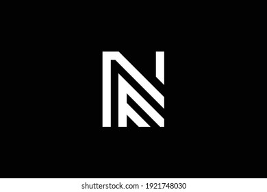 NF letter logo design on luxury background. FN monogram initials letter logo concept. NF icon design. FN elegant and Professional white color letter icon design on black background.