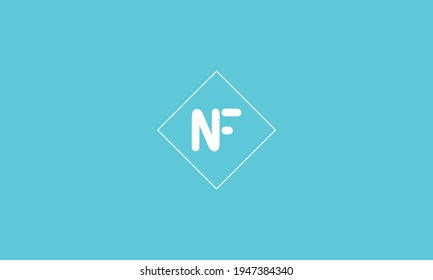 NF Letter Logo Design With Simple style