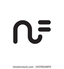 Vector de diseño de logotipo de letra NF