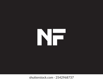 NF letter logo and initial logo design