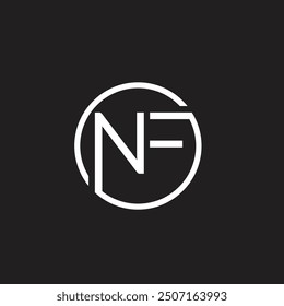 Estilo del Vector del logotipo de la letra de NF