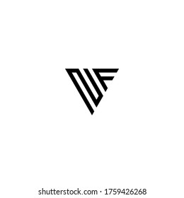 nf letter vector logo abstract