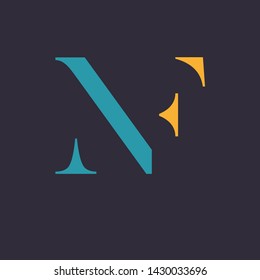 NF logo design. Momnogram logo. Company logo.