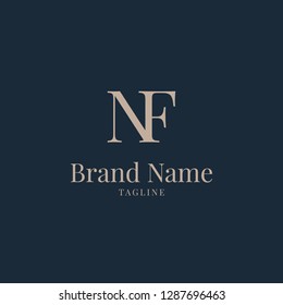 NF logo elegance golden navy luxury