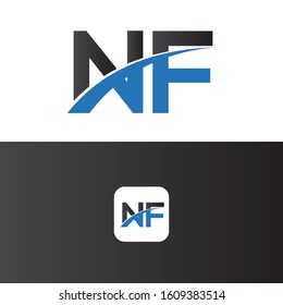 NF Logo Letter Design Template Element