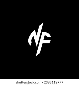 NF monogram esport logo design with cool shape concept in vector