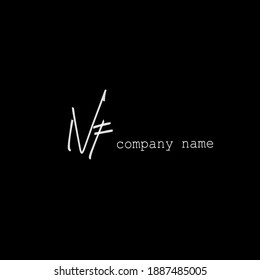 NF N F Initial handwriting creative fashion elegant design logo Sign Symbol template vector icon