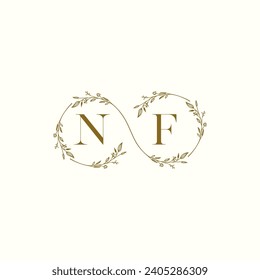NF wedding infinity in elegant monogram with high quality professional design that will print well