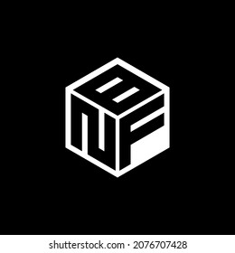 Diseño del logotipo de letras NFB con fondo negro en ilustrador, logotipo vectorial estilo moderno de superposición de tipos de letra del alfabeto. diseños de caligrafía para logotipo, afiche, invitación, etc.	