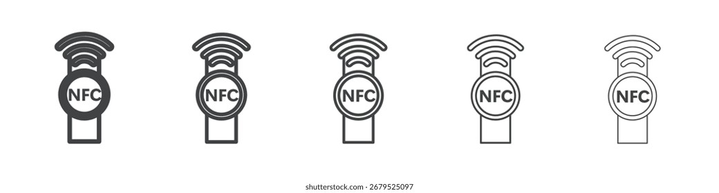 Pulsera NFC conectada icono simple ilustración símbolo de colección