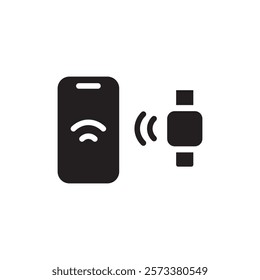 NFC bracelet connected icon web design in vector
