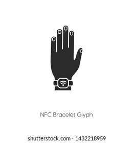 NFC bracelet glyph icon vector symbol sign