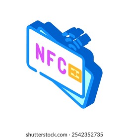 nfc card isometric icon vector. nfc card sign. isolated symbol illustration