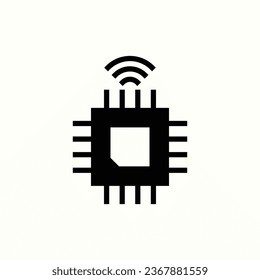 nfc, Chip, schwarzes Symbol, einzeln auf hellem Hintergrund, perfekt für Website, Blog, Logo, Grafikdesign, soziale Medien, Benutzeroberfläche, mobile App