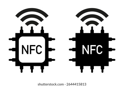 Icono de chip nfc, perfecto para Sitio web, blog, logotipo, Diseño gráfico, redes sociales, interfaz de usuario, App móvil. Ilustraciones vectoriales EPS10