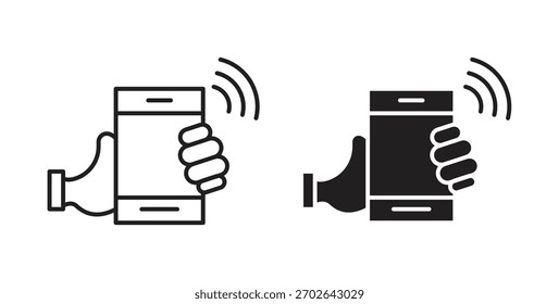NFC communication icon simple flat trend modern graphic design abstract logotype