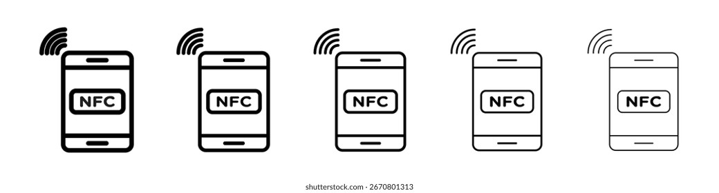 Icono de comunicación NFC Arte vectorial Ilustración