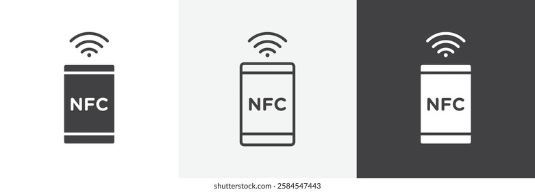 NFC communication icons graphics pack vectors.