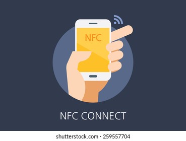 NFC Concept Flat Icon