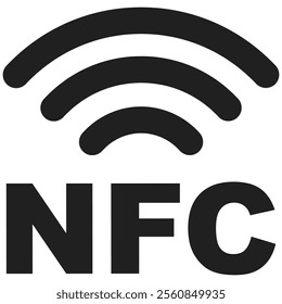 NFC concept icon isolated. Wireless payment, contactless, card, pay, nfc technology, collection.