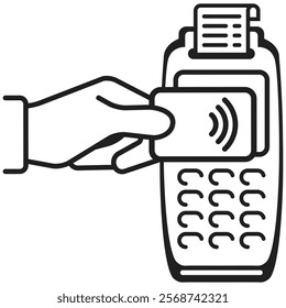 NFC concept icon isolated. Wireless payment, contactless, card, pay, nfc technology, collection.