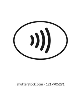 NFC Contact less wireless pay icon. svg
