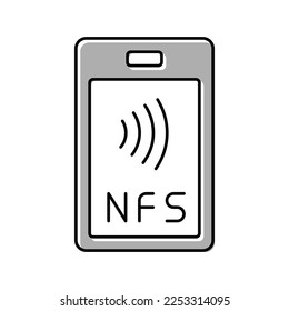 nfc contactless color icon vector. nfc contactless sign. isolated symbol illustration