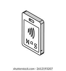 nfc contactless isometric icon vector. nfc contactless sign. isolated symbol illustration