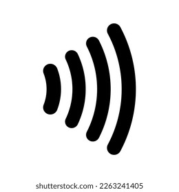 NFC Contactless signal payment line icon, illustration vector