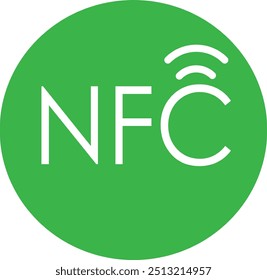 NFC green sign vector eps 10
