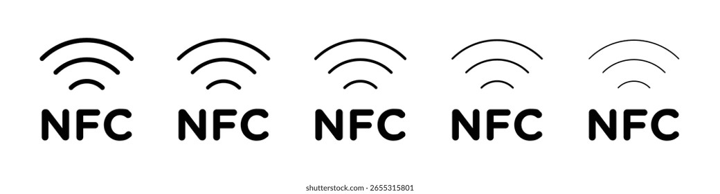 NFC icon filled flat sign concept for web design.