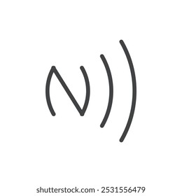 Nfc icon flat and simple set design