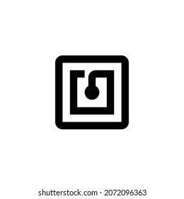 nfc Symbol. Flaches Design einzeln auf weißem Hintergrund. Vektorgrafik