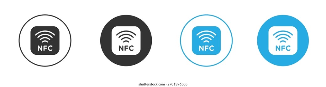 NFC icon. Graphic icon design template
