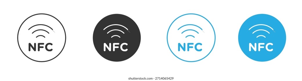 NFC icon. Graphic icon design template
