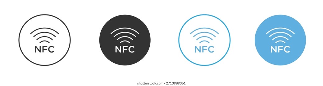 NFC icon Logo Template Design set