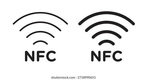 NFC icon for mobile app, editable designs
