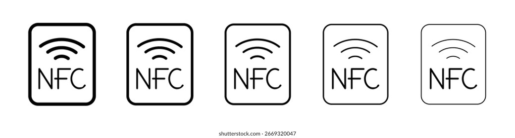 NFC icon for mobile concept and web design.