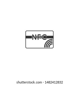 NFC icon. Near field communication sign. NFC letter logo. Contactless payment logo. NFC payments icon for apps.