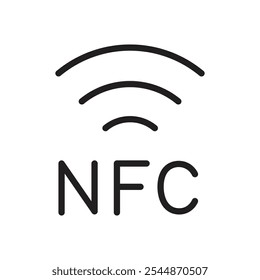 Ícone NFC Vetor de contorno para interface do usuário da Web