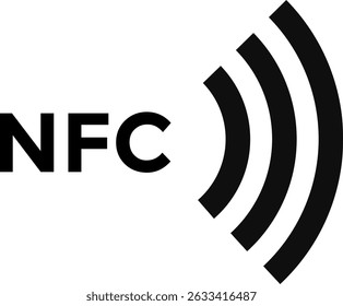 Icono de NFC. Pago NFC con iconos de conjunto de teléfonos inteligentes. signo de pago NFC sin contacto. Comunicación de campo cercano. Pago inalámbrico. Tarjeta de crédito pago nfc
