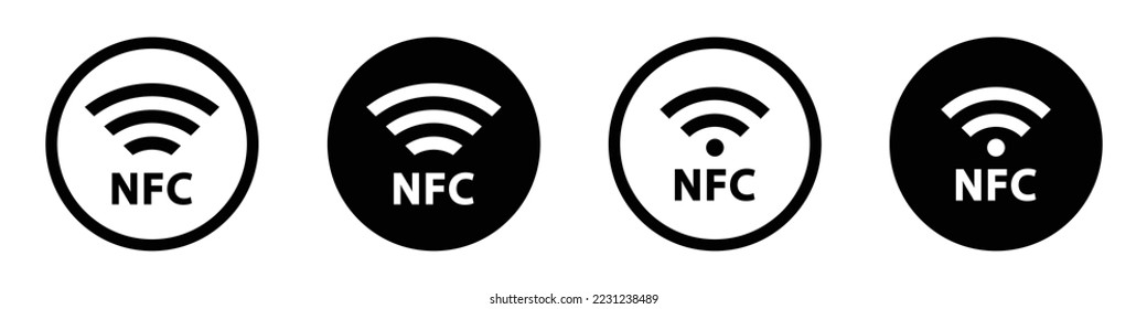 NFC icon. NFC payment icon, vector illustration svg