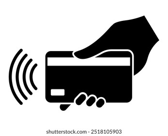  Conjunto de iconos NFC . Signo de pago de tecnología NFC. Signo de pago .Vector 