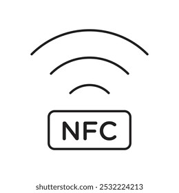 NFC icon. simple thin line icon.
