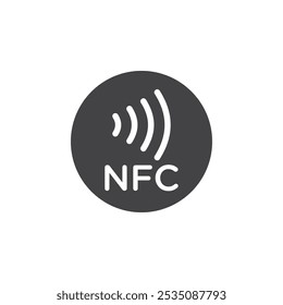 Ícone NFC Marca de símbolo em estilo preenchido