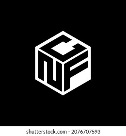 NFC letter logo design with black background in illustrator, vector logo modern alphabet font overlap style. calligraphy designs for logo, Poster, Invitation, etc.	