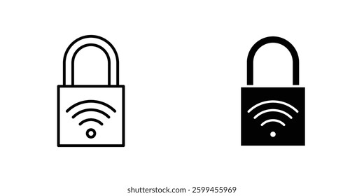 Nfc lock flat simple vector icons illustration set.