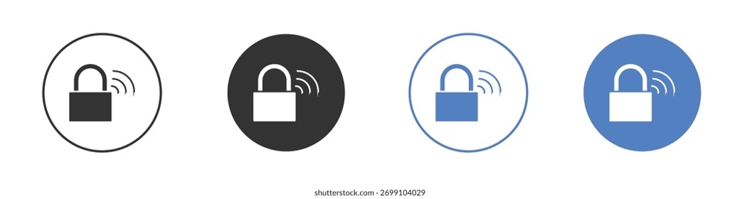 Nfc lock icon vector. Logo Template illustration design