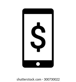 NFC mobile payment on smartphone vector icon for financial apps and websites