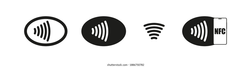 Nfc pay vector banking contactless payment flat debit financial isolated illustration. Chip icon pos purchase symbol.